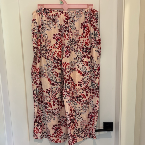 JOSIE NATORI 2-Piece Sleepwear Set cami & capri floral pajama set pink red Sz XL - Picture 8 of 17